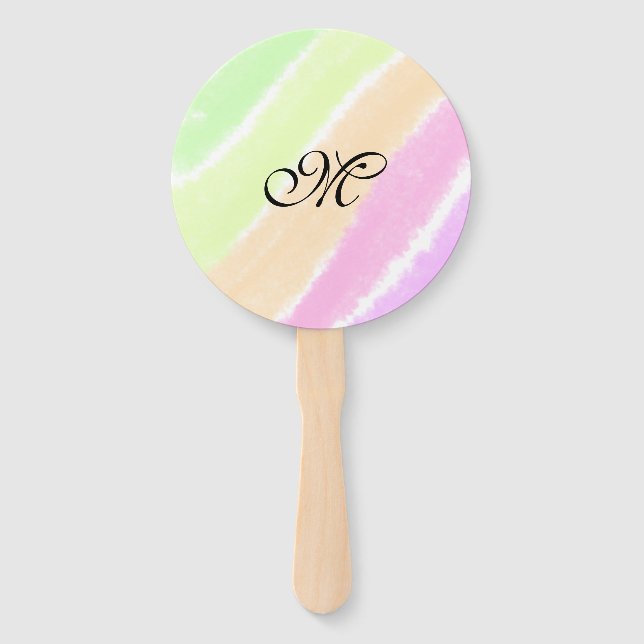 Rainbow Stripeswatercolor-Linien hinzufügen Fächer (Vorderseite)