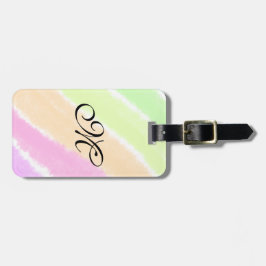 Rainbow Stripeswatercolor-Linien hinzufügen Gepäckanhänger
