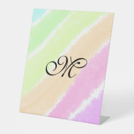 Rainbow Stripeswatercolor-Linien hinzufügen Sockelschild