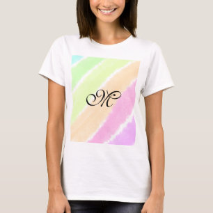 Rainbow Stripeswatercolor-Linien hinzufügen T-Shirt