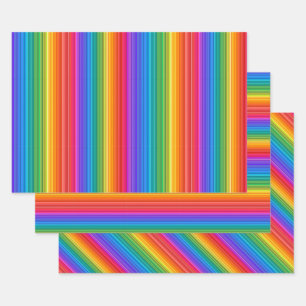 Rainbow Strips Abstrakte Wrapping Paper Sets Geschenkpapier Set