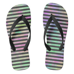 RAINBOW STRIPS FLIP FLOPS