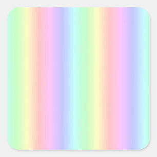 Rainbow Strips - Muster Quadratischer Aufkleber