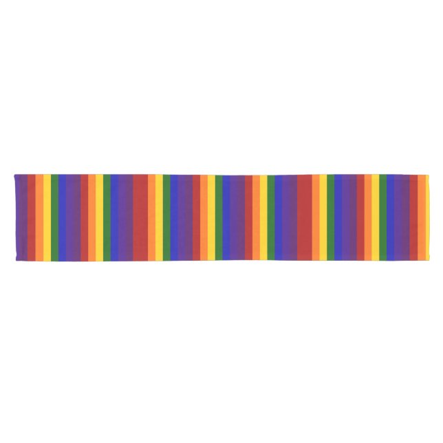 Rainbow Strips Table Runner Kurzer Tischläufer (Horizontal)
