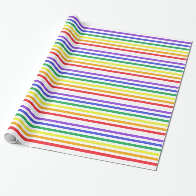 Rainbow Strips Wrapping Paper Geschenkpapier (Ungerollt)