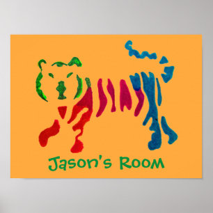 Rainbow Stripteer Art Buben Zimmer Poster