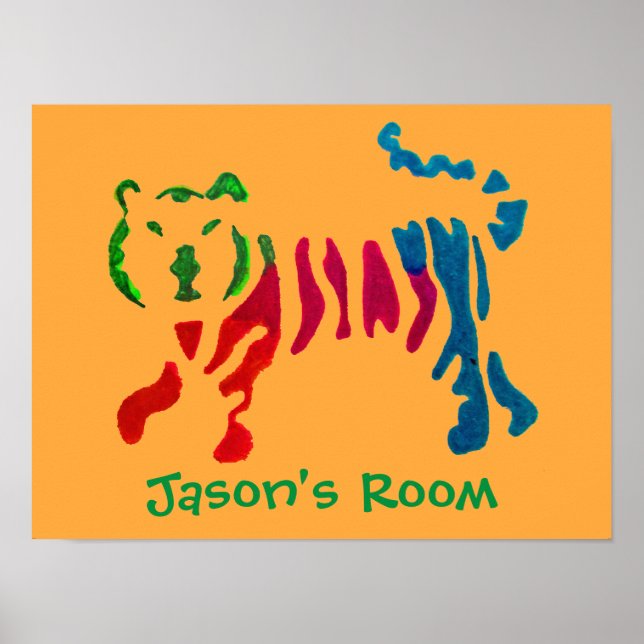Rainbow Stripteer Art Buben Zimmer Poster (Vorne)