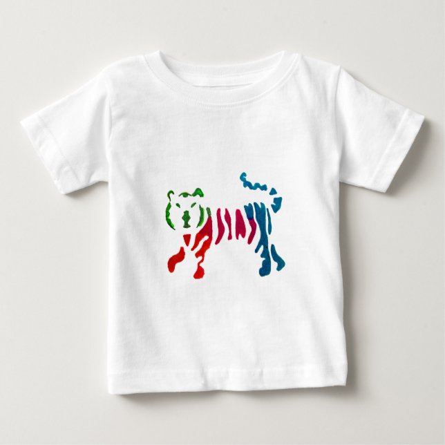 Rainbow-Stripteer-Kunst Baby T-shirt (Vorderseite)