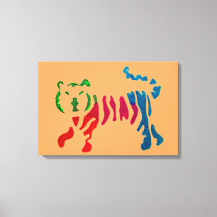 Rainbow-Stripteer-Kunst Leinwanddruck