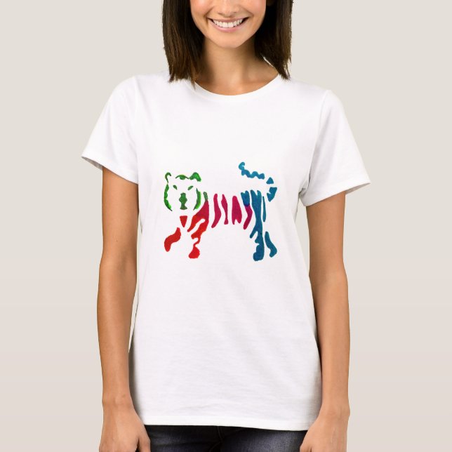 Rainbow-Stripteer-Kunst T-Shirt (Vorderseite)