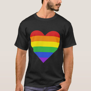 Rainbow Strive Herz subtile LGBT Pride Month Gay T-Shirt