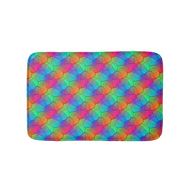 Rainbow Stylish Pattern Badematte (Vorderseite)