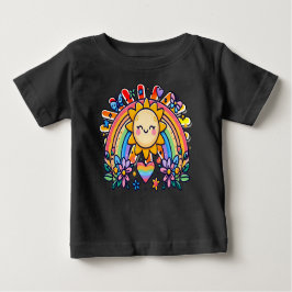 Rainbow Sun Flowers Baby Tee - Garden of Happy