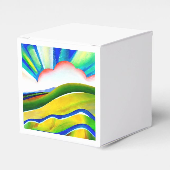 Rainbow Sunburst Landschaft Geschenkschachtel (Vorderseite)