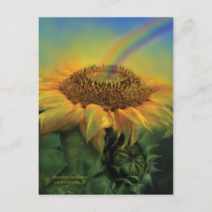 Rainbow Sunflower Art Postkarte