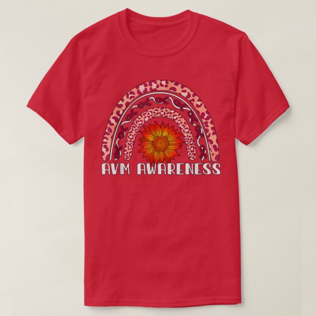 Rainbow Sunflower AVM Bewusstsein T-Shirt (Design vorne)
