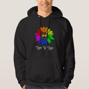 Rainbow Sunflower Liebe is Liebe Lgbt Gay Lesbian Hoodie