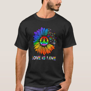 Rainbow Sunflower Liebe is Liebe Lgbt Gay Lesbian T-Shirt