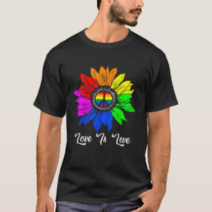 Rainbow Sunflower Liebe is Liebe Lgbt Gay Lesbian T-Shirt