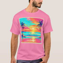 Rainbow Sunset Beach T-Shirt