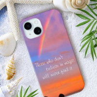 Rainbow Sunset Foto glaubt an Magic Quote