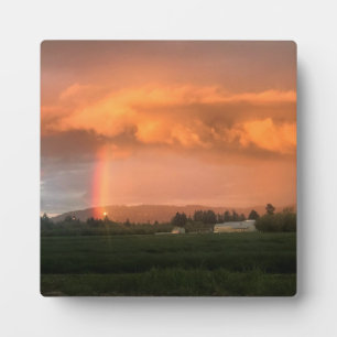 Rainbow Sunset Fotoplatte