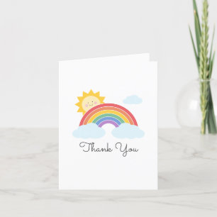 Rainbow Sunshine Dankeskarte