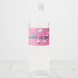 Rainbow Sunshine Fun Water Flasche Label Wasserflaschenetikett