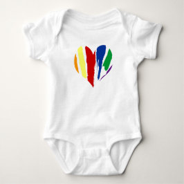 Rainbow Swash Herz Baby Strampler