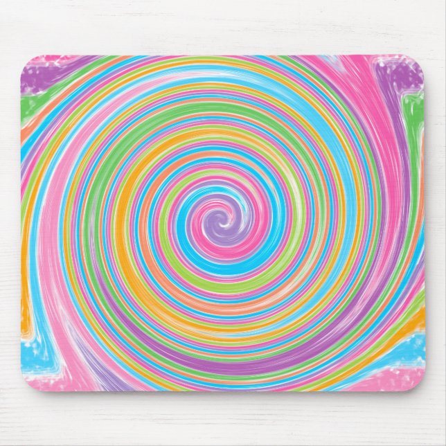 Rainbow-Swirbelmuster Mousepad (Vorne)
