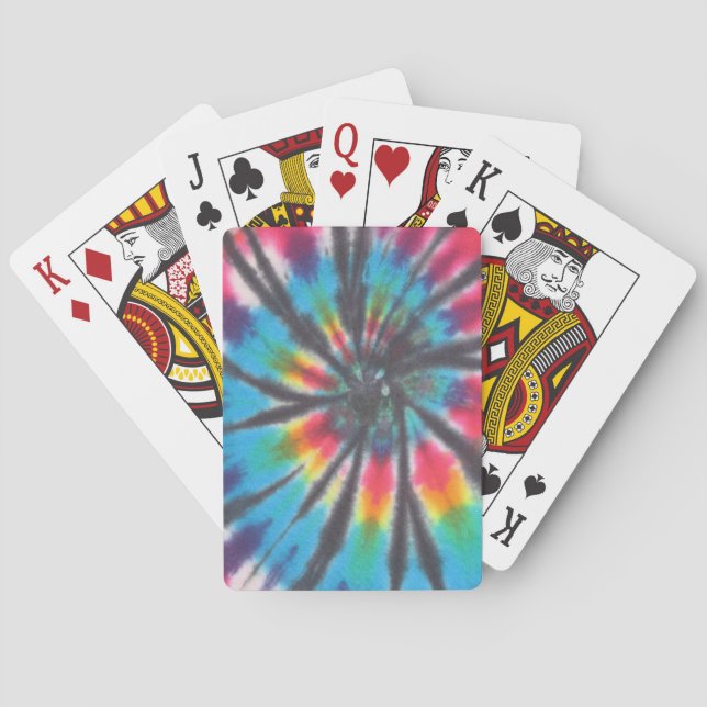 Rainbow Swirl Gefärbte Krawatte Bicycle Karten Spielkarten (Rückseite)