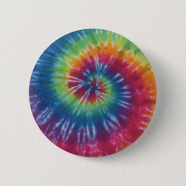 Rainbow Swirl Gefärbte Krawatte Flair Button (Vorderseite)