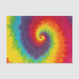 Rainbow Swirl Gefärbte Krawatte Groovy Cool Seidenpapier