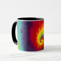 Rainbow Swirl Gefärbte Krawatte Groovy Cool