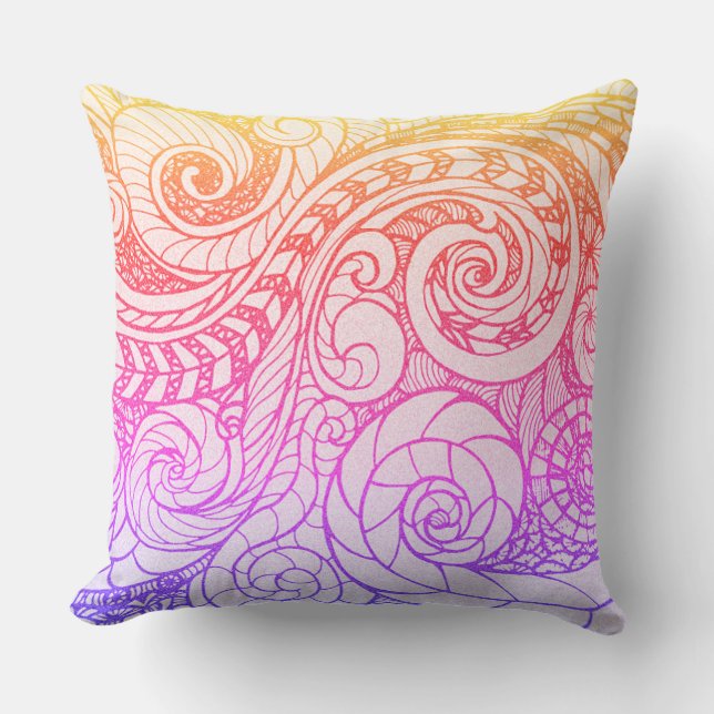 Rainbow Swirl Kissen (Vorderseite)