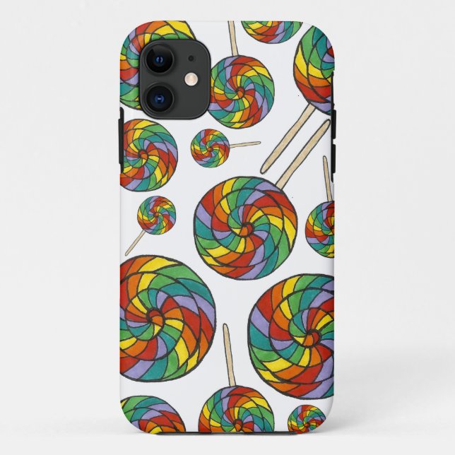 Rainbow Swirl Lollipop Lollipops Candy Pride Case (Rückseite)