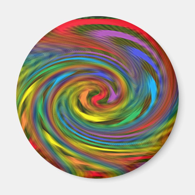 Rainbow Swirl Magnet (Vorne)