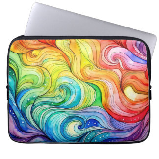Rainbow Swirl Muster Laptopschutzhülle