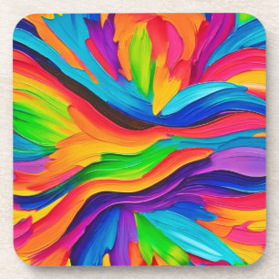 Rainbow Swirl Painting Getränkeuntersetzer