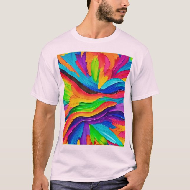 Rainbow Swirl Painting T-Shirt (Vorderseite)