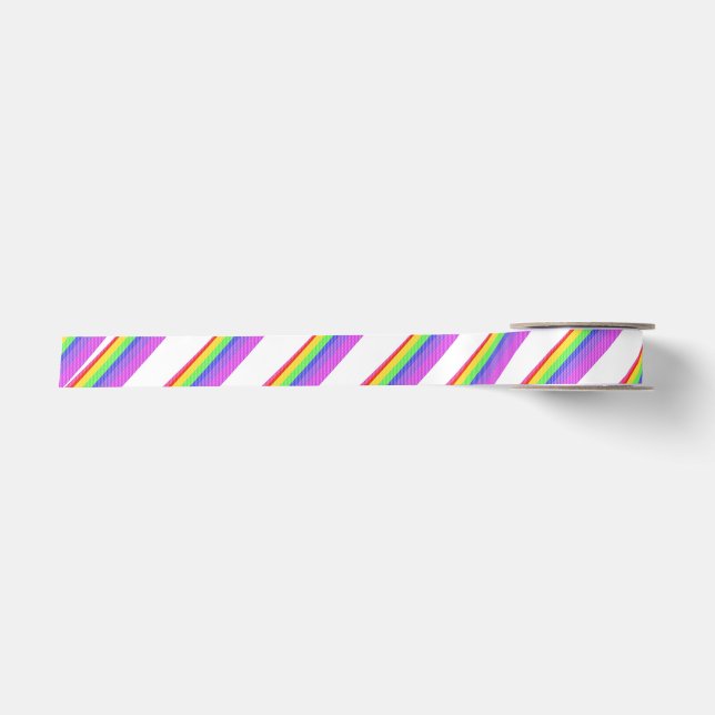 Rainbow Swirl Ribbon Satinband (Vorderseite)