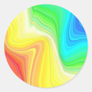 Rainbow Swirl Runder Aufkleber