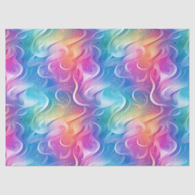 Rainbow Swirl Stardust Decoupage Seidenpapier (Vorderseite)