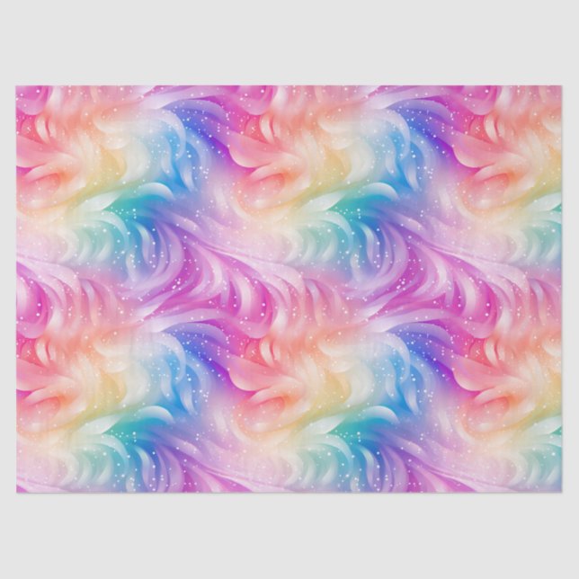 Rainbow Swirl Stardust Decoupage Seidenpapier (Vorderseite)