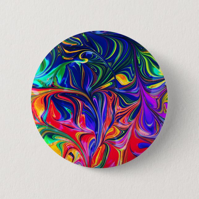 Rainbow Swirl Trippy Glow Stick Button (Vorderseite)