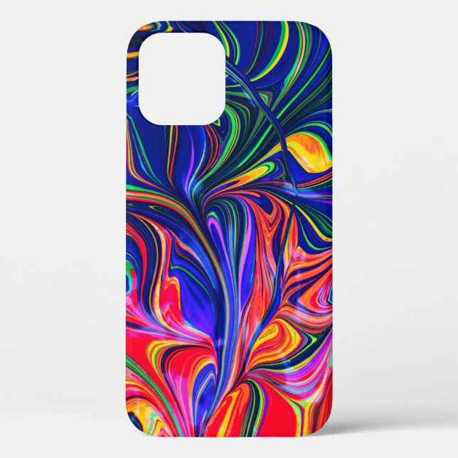 Rainbow Swirl Trippy Glow Stick Case-Mate iPhone Hülle (Rückseite)