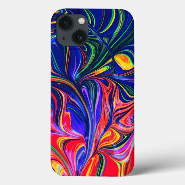 Rainbow Swirl Trippy Glow Stick Case-Mate iPhone Hülle (Rückseite)
