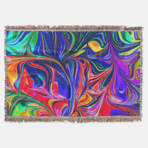 Rainbow Swirl Trippy Glow Stick Decke