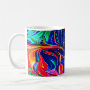 Rainbow Swirl Trippy Glow Stick Kaffeetasse