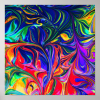 Rainbow Swirl Trippy Glow Stick
